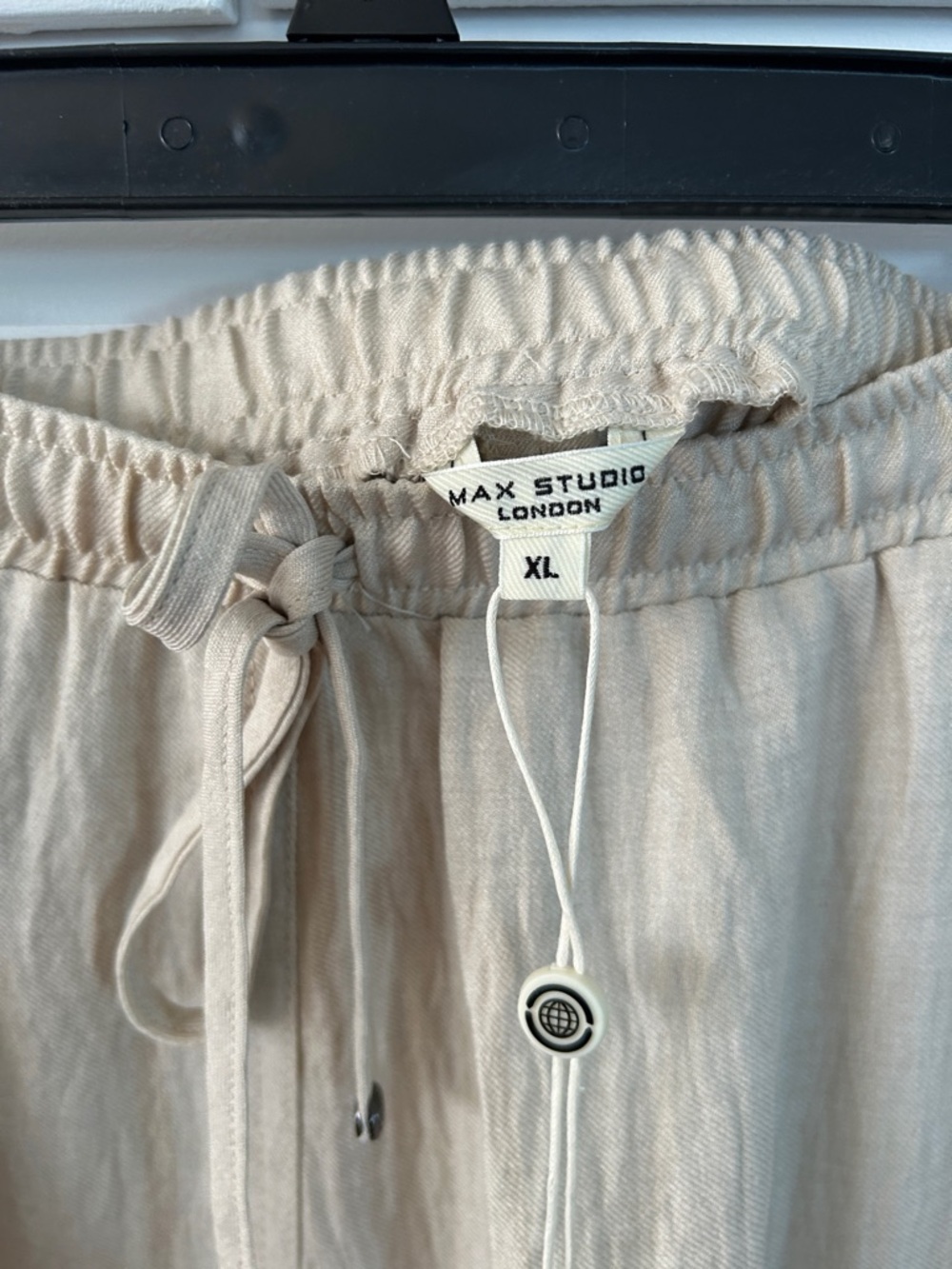 Max Studio Neutral Beige Drawstring Skirt - Picture 4 of 6